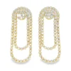 Double Oval Dangle Earrings