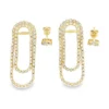 Double Oval Dangle Earrings