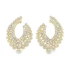 Diamond Cluster Dangle Earrings