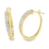 Pave Diamond Hoop Earrings