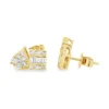 Baguette Cluster Stud Earrings