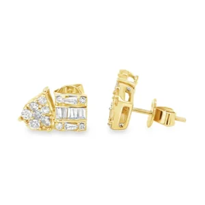 Baguette Cluster Stud Earrings