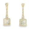 Square Diamond Dangle Earrings