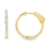 Diamond Inside Out Hoops
