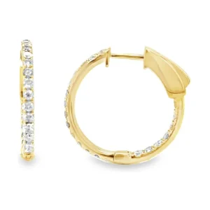 Diamond Inside Out Hoops