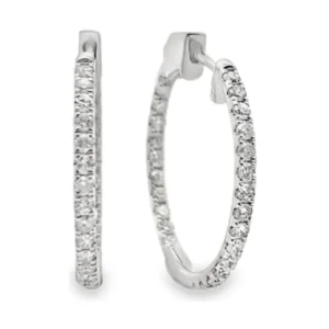 Diamond Hoop Earrings
