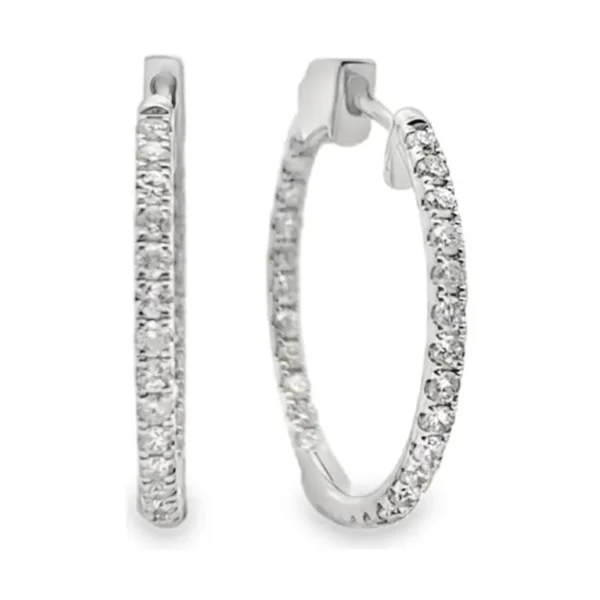 Diamond Hoop Earrings