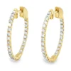Diamond Inside Out Hoop Earrings
