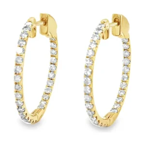 Diamond Inside Out Hoop Earrings