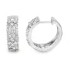 Pave Diamond Hoop Earrings
