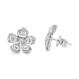 Flower Diamond Stud Earrings