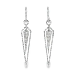Geometric Diamond Dangle Earrings