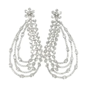Diamond Chandelier Dangle Earrings