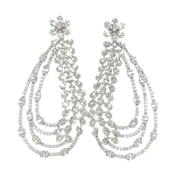 Diamond Chandelier Dangle Earrings