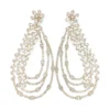 Diamond Teardrop Dangle Earrings