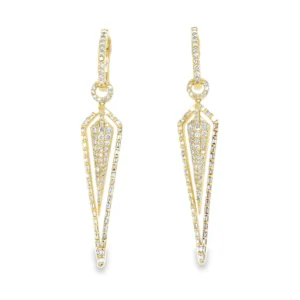Geometric Diamond Dangle Earrings