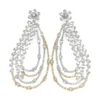 Floral Teardrop Dangle Earrings