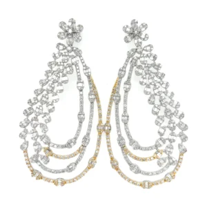 Floral Teardrop Dangle Earrings