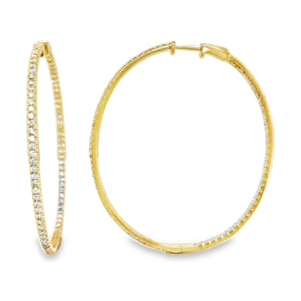 Diamond Inside Out Hoop Earrings