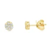 Diamond Cluster Stud Earrings