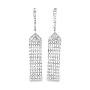Diamond Fringe Dangle Earrings