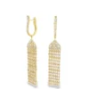 Diamond Tassel Dangle Earrings