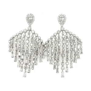 Diamond Chandelier Dangle Earrings