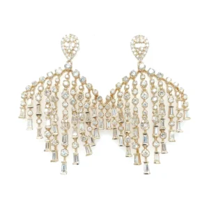 Diamond Chandelier Dangle Earrings