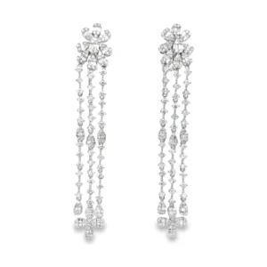 Diamond Tassel Dangle Earrings