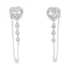Heart Diamond Drop Earrings