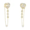 Heart Diamond Drop Earrings
