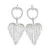 Diamond Leaf Dangle Earrings