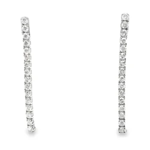 Diamond Bar Drop Earrings