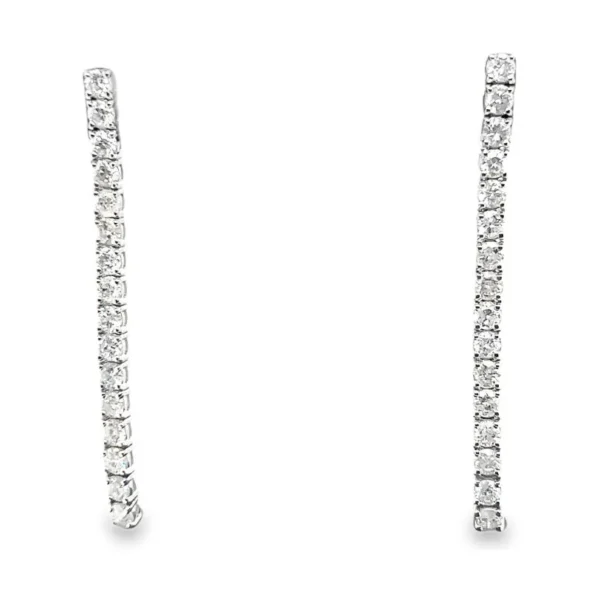 Diamond Bar Drop Earrings