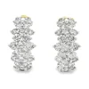 Cluster Diamond Hoop Earrings