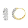 Cluster Diamond Hoop Earrings