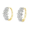 Cluster Diamond Hoop Earrings