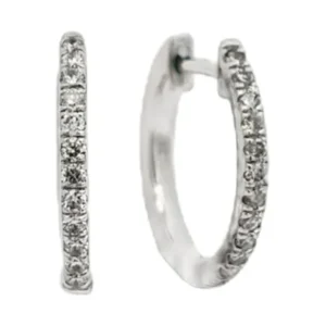 Diamond Huggie Hoop Earrings
