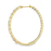 Emerald Cut Hoop Earrings