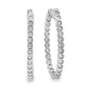 Bezel Diamond Hoop Earrings