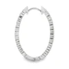 Bezel Diamond Hoop Earrings