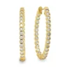 Bezel Diamond Hoop Earrings