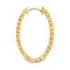 Bezel Diamond Hoop Earrings