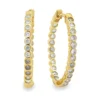 Bezel Diamond Hoop Earrings