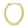 Bezel Diamond Hoop Earrings