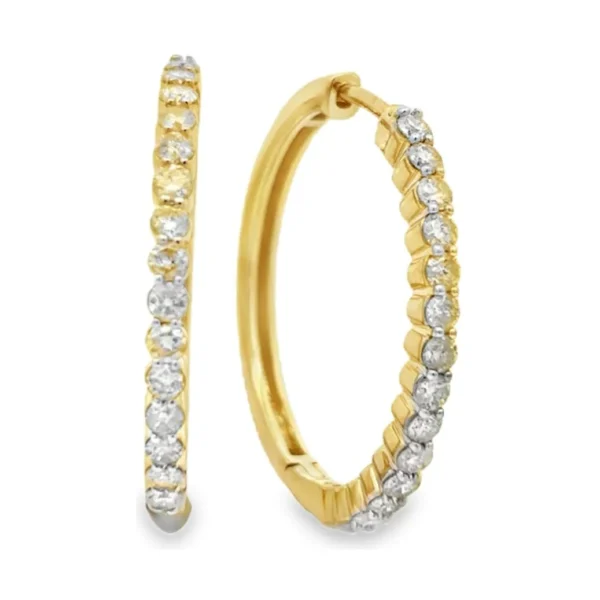Diamond Hoop Earrings
