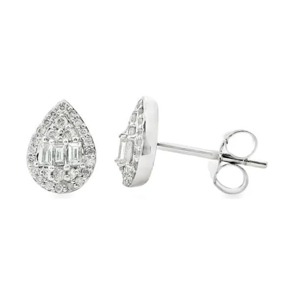 Pear Diamond Stud Earrings
