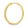 Bezel Diamond Hoop Earrings