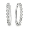 Bezel Diamond Hoop Earrings