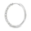 Bezel Diamond Hoop Earrings